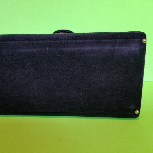 STEFANO suede black small bag Italy - Picture 4 of 9